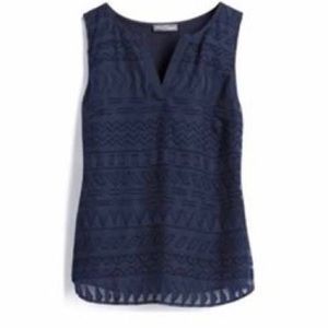 Market & Spruce Textured Print Top